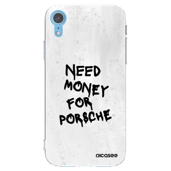 Picasee silikonska prozirna maskica za Apple iPhone XR - White Dollar