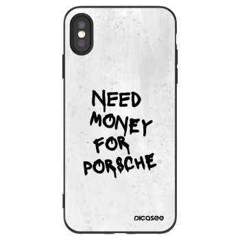 Picasee crna silikonska maskica za Apple iPhone XS Max - White Dollar