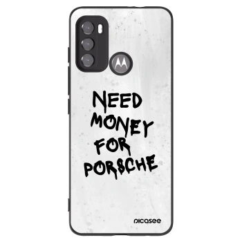 Picasee crna silikonska maskica za Motorola Moto G60 - White Dollar
