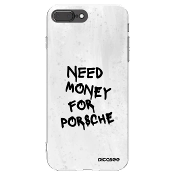 Picasee silikonska prozirna maskica za Apple iPhone 7 Plus - White Dollar