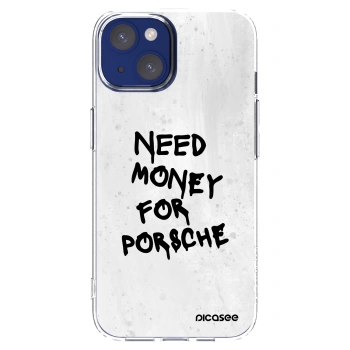 Picasee silikonska prozirna maskica za Apple iPhone 14 - White Dollar