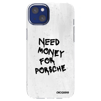 Picasee silikonska prozirna maskica za Apple iPhone 14 Plus - White Dollar