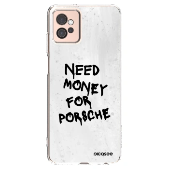 Picasee silikonska prozirna maskica za Motorola Moto G32 - White Dollar
