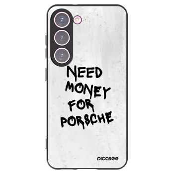 Picasee crna silikonska maskica za Samsung Galaxy S23 5G - White Dollar