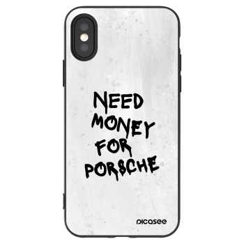 Picasee crna silikonska maskica za Apple iPhone X/XS - White Dollar