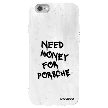 Picasee silikonska prozirna maskica za Apple iPhone 6/6S - White Dollar