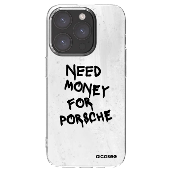 Picasee silikonska prozirna maskica za Apple iPhone 15 Pro - White Dollar