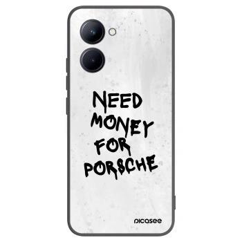 Picasee crna silikonska maskica za Realme C33 (2023) - White Dollar