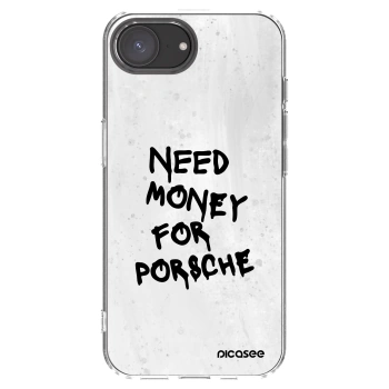Picasee silikonska prozirna maskica za Apple iPhone 16e - White Dollar