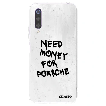 Picasee silikonska prozirna maskica za Xiaomi Mi 9 - White Dollar