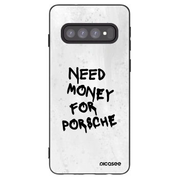 Picasee crna silikonska maskica za Samsung Galaxy S10 G973 - White Dollar