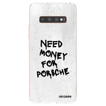 Picasee silikonska prozirna maskica za Samsung Galaxy S10 Plus G975 - White Dollar