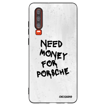 Picasee crna silikonska maskica za Huawei P30 - White Dollar