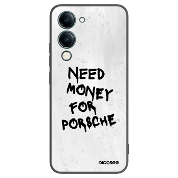 Picasee crna silikonska maskica za Vivo Y29s 5G - White Dollar