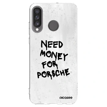 Picasee silikonska prozirna maskica za Huawei P30 Lite - White Dollar