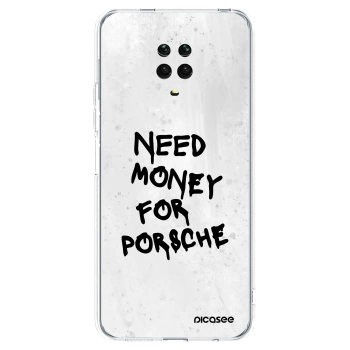 Picasee silikonska prozirna maskica za Xiaomi Redmi Note 9 Pro - White Dollar