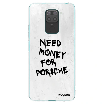 Picasee crna silikonska maskica za Xiaomi Redmi Note 9 - White Dollar