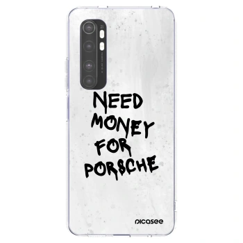 Picasee silikonska prozirna maskica za Xiaomi Mi Note 10 Lite - White Dollar