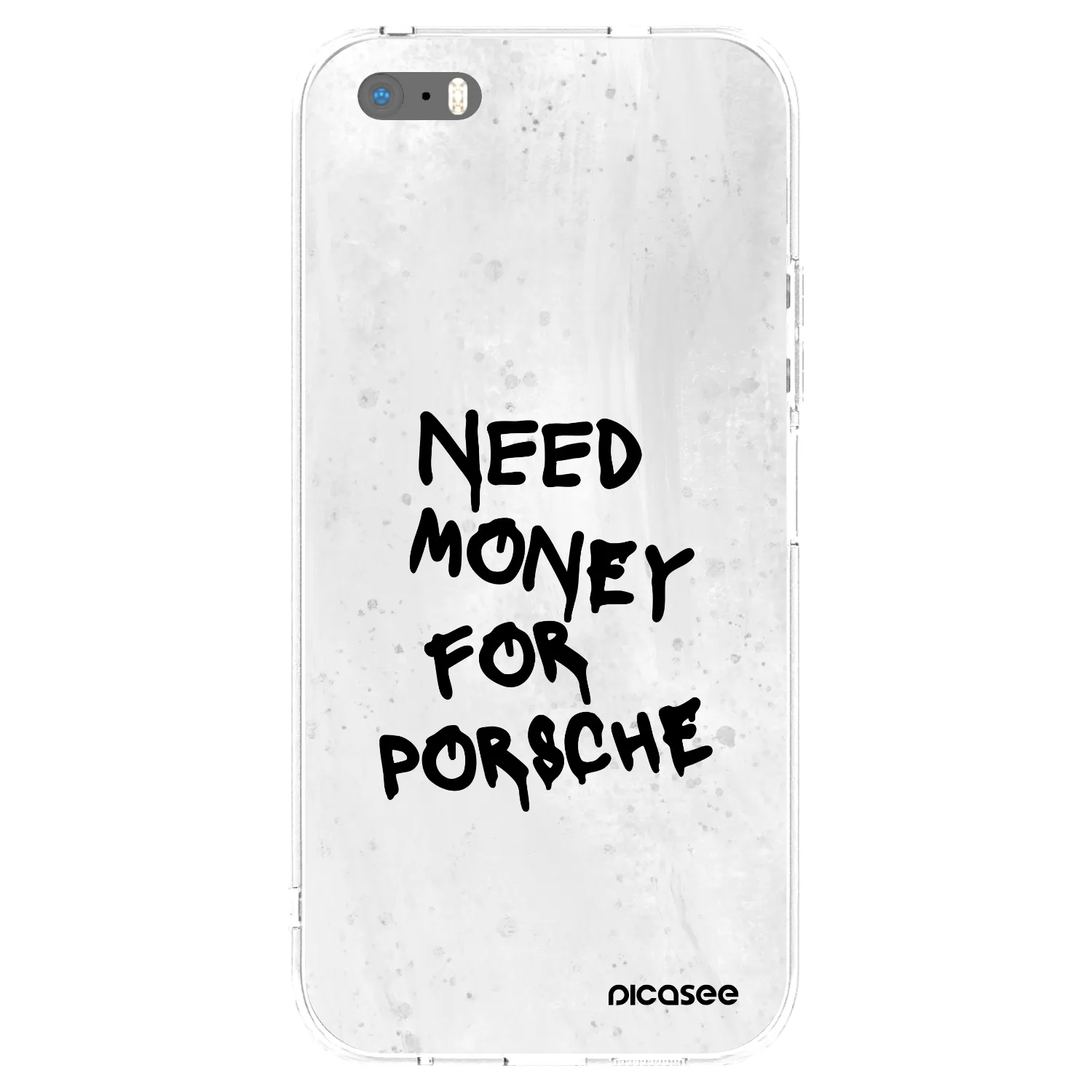 Picasee silikonska prozirna maskica za Apple iPhone 5/5S/SE - White Dollar