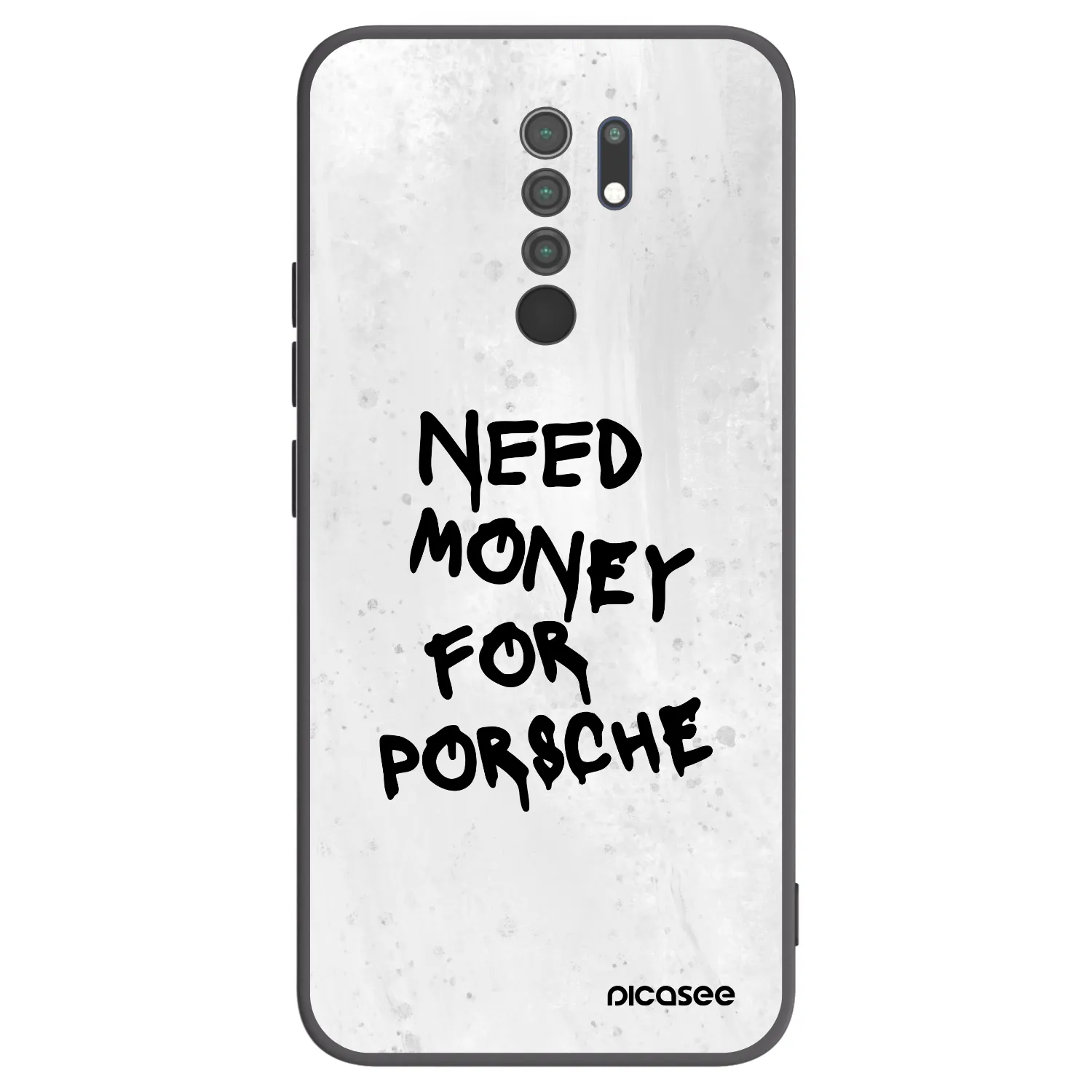 Picasee crna silikonska maskica za Xiaomi Redmi 9 - White Dollar