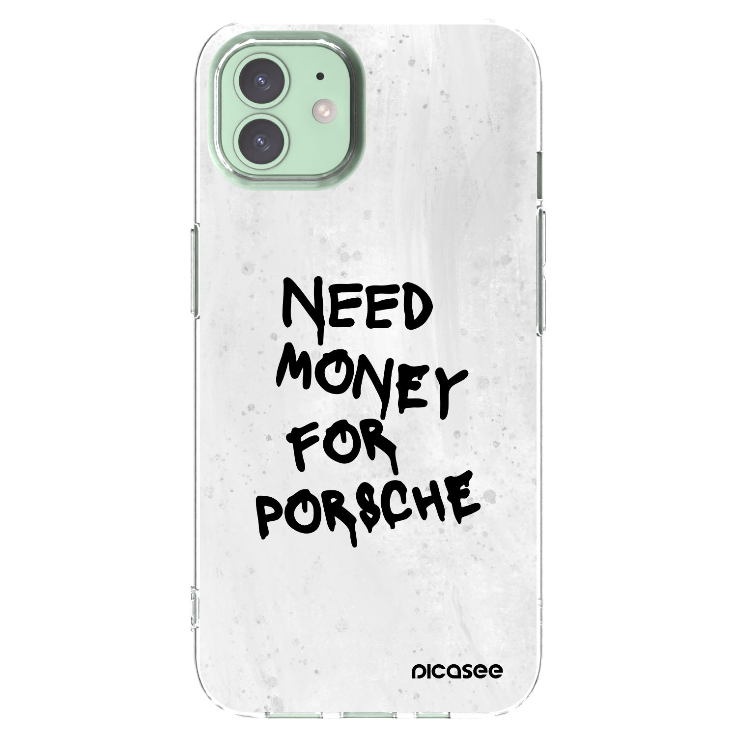 Picasee silikonska prozirna maskica za Apple iPhone 12 - White Dollar