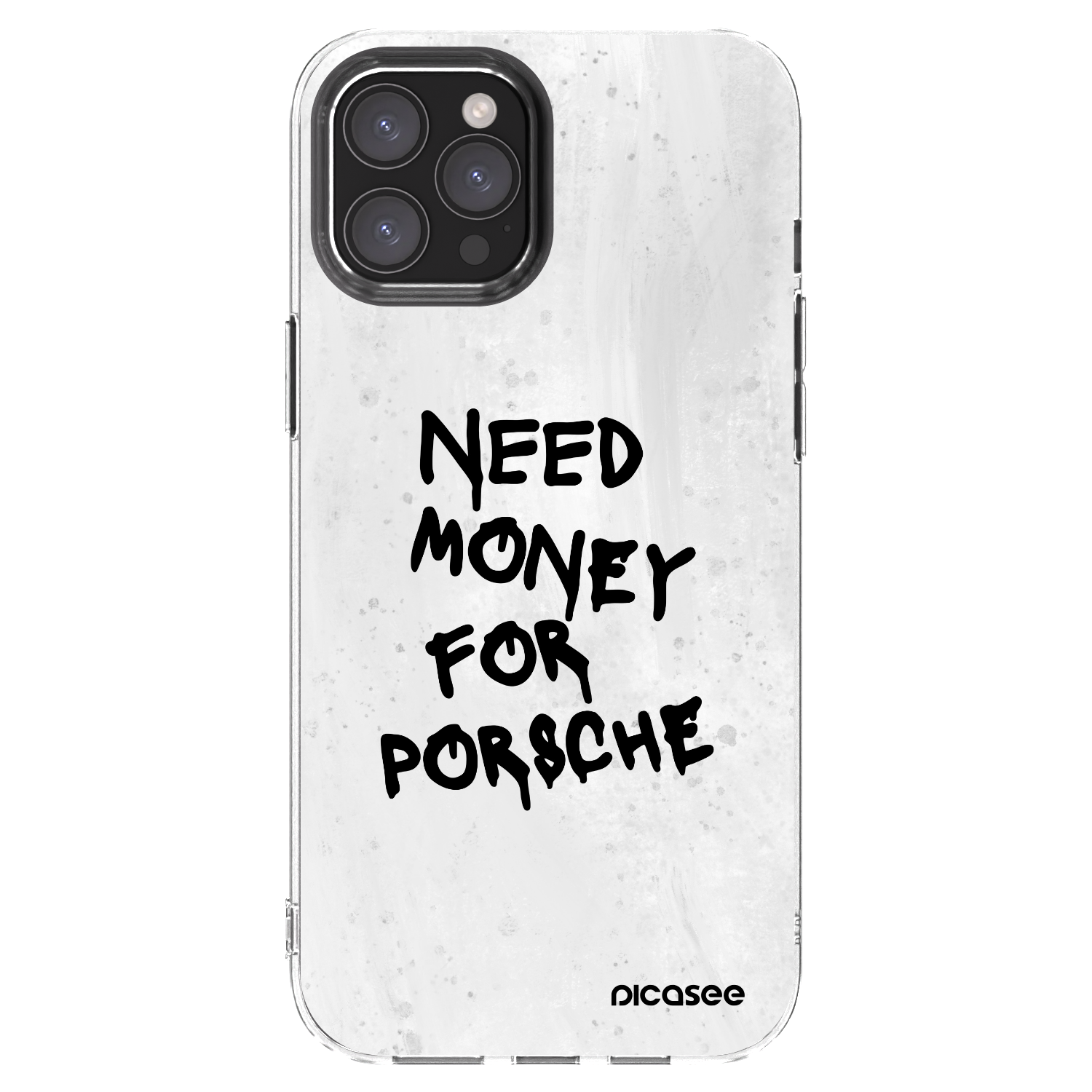 Picasee silikonska prozirna maskica za Apple iPhone 12 Pro Max - White Dollar