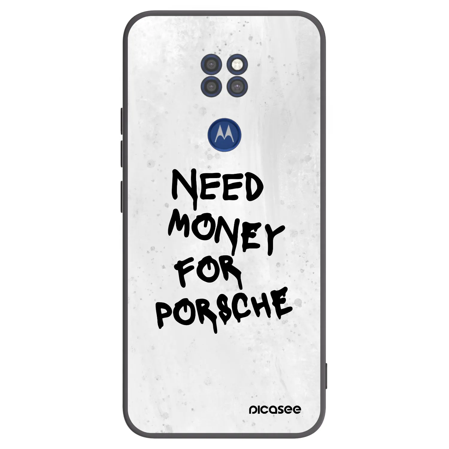 Picasee crna silikonska maskica za Motorola Moto G9 Play - White Dollar