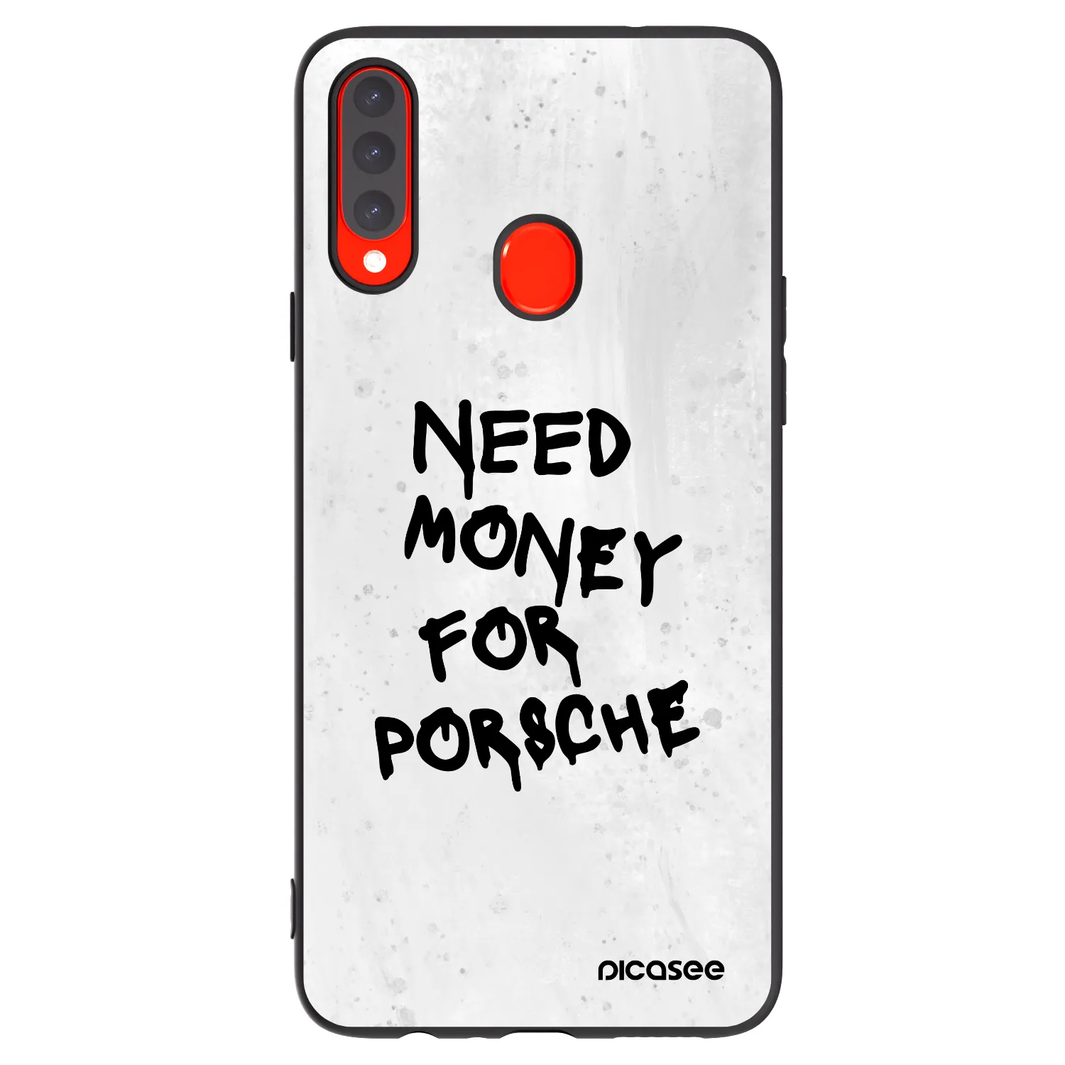 Picasee crna silikonska maskica za Samsung Galaxy A20s - White Dollar