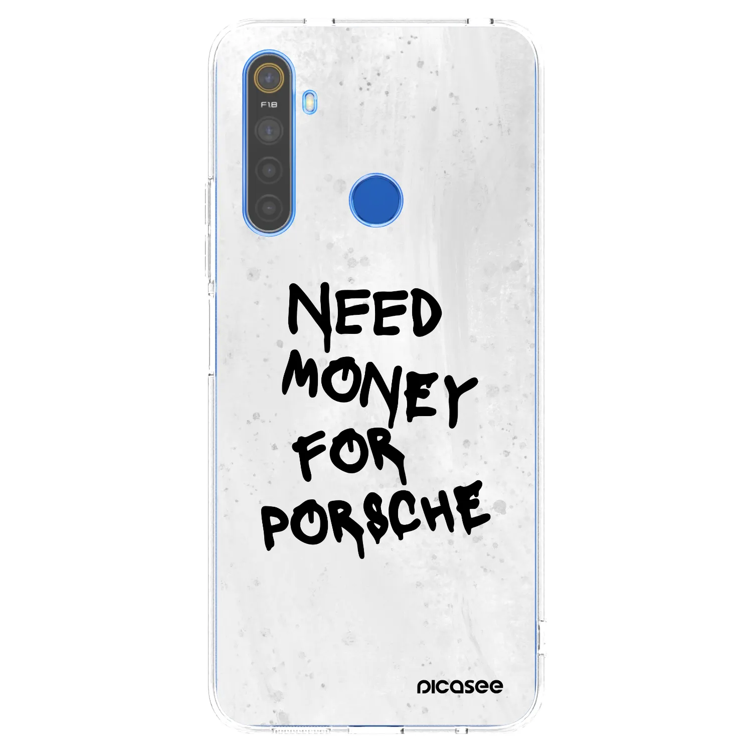 Picasee silikonska prozirna maskica za Realme 5 - White Dollar