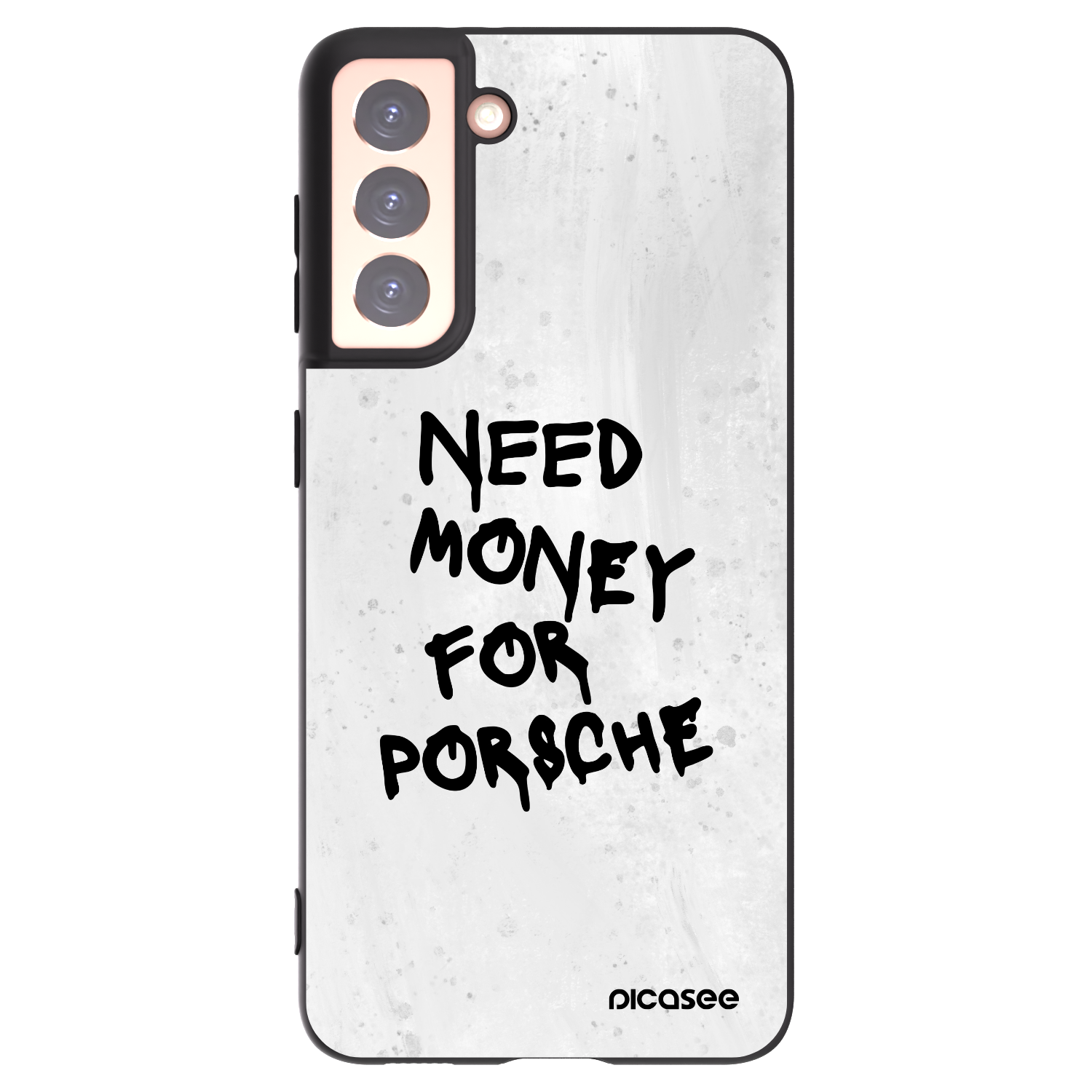 Picasee crna silikonska maskica za Samsung Galaxy S21 5G G991B - White Dollar