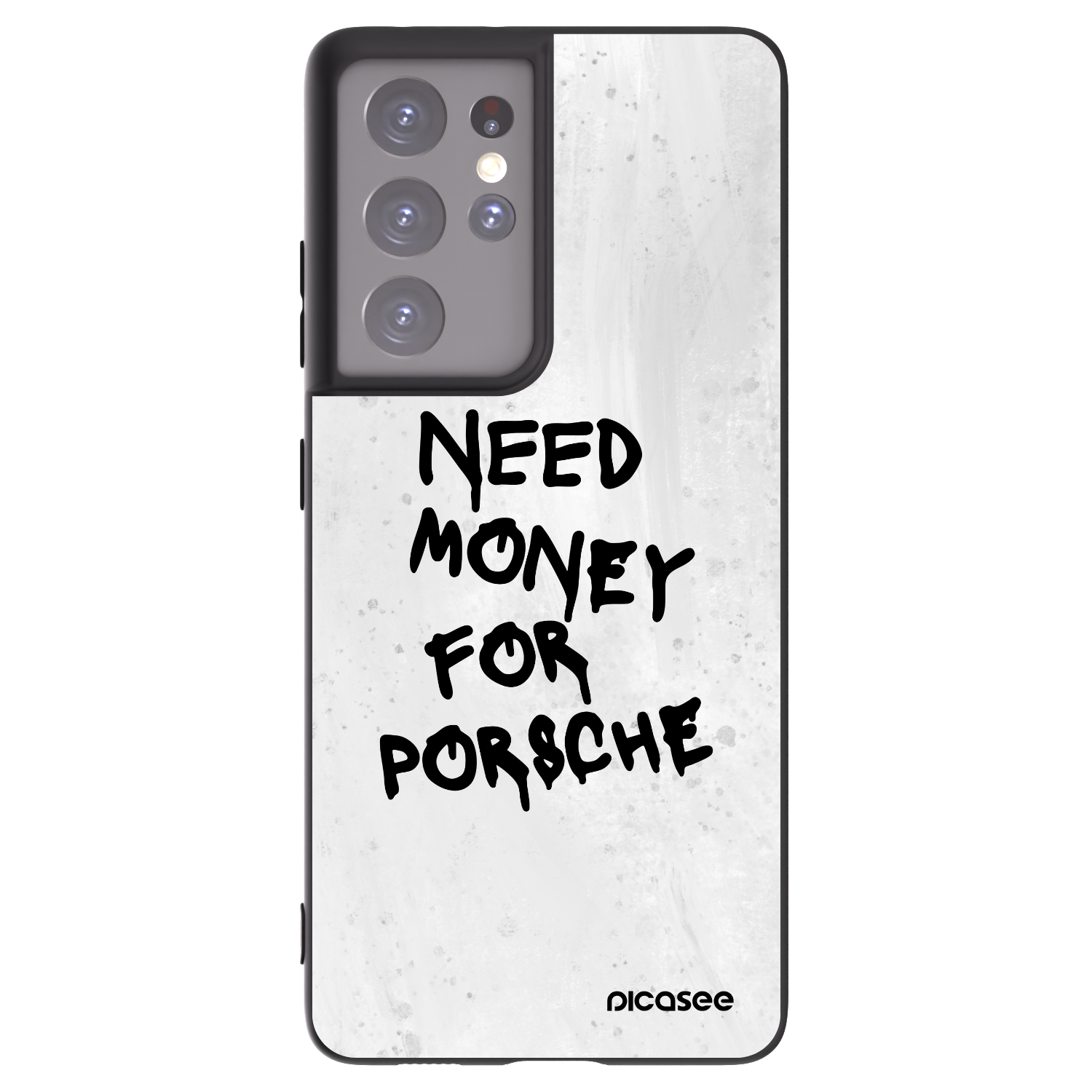 Picasee crna silikonska maskica za Samsung Galaxy S21 Ultra 5G G998B - White Dollar