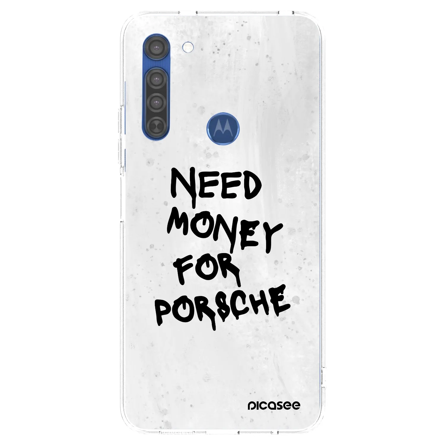 Picasee silikonska prozirna maskica za Motorola Moto G8 - White Dollar