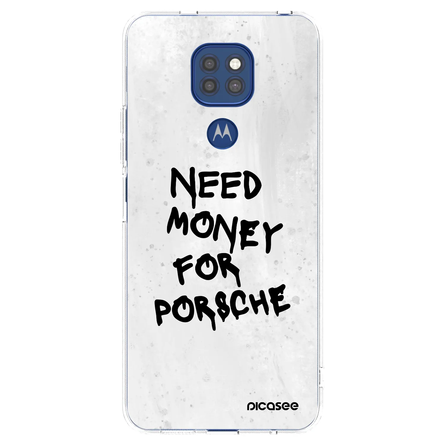 Picasee silikonska prozirna maskica za Motorola Moto G9 Play - White Dollar