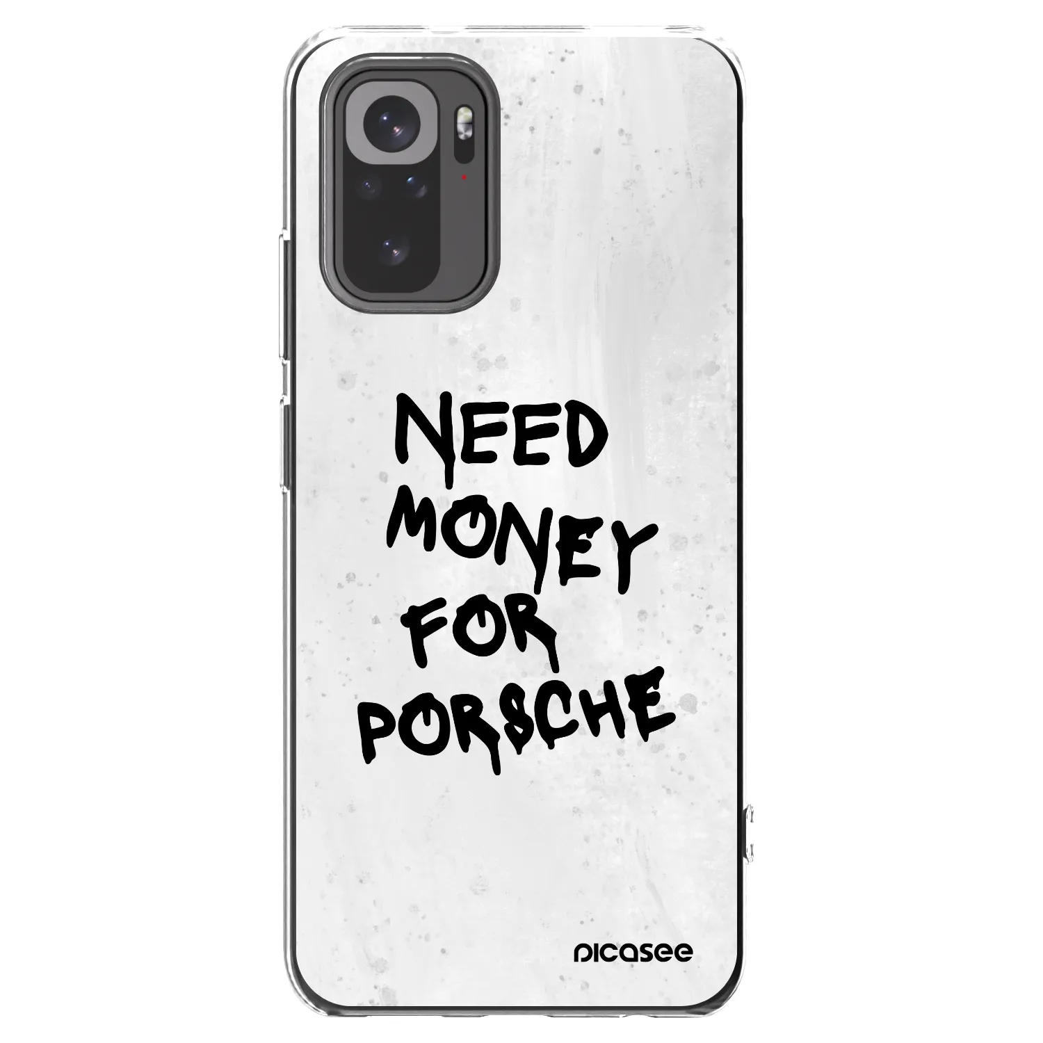 Picasee silikonska prozirna maskica za Xiaomi Redmi Note 10 - White Dollar