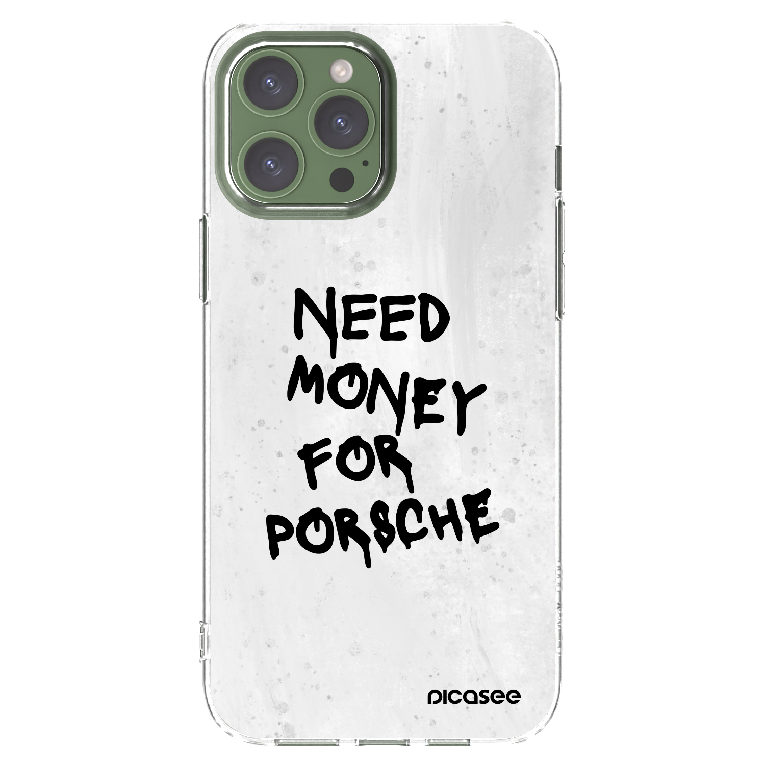 Picasee silikonska prozirna maskica za Apple iPhone 13 Pro Max - White Dollar