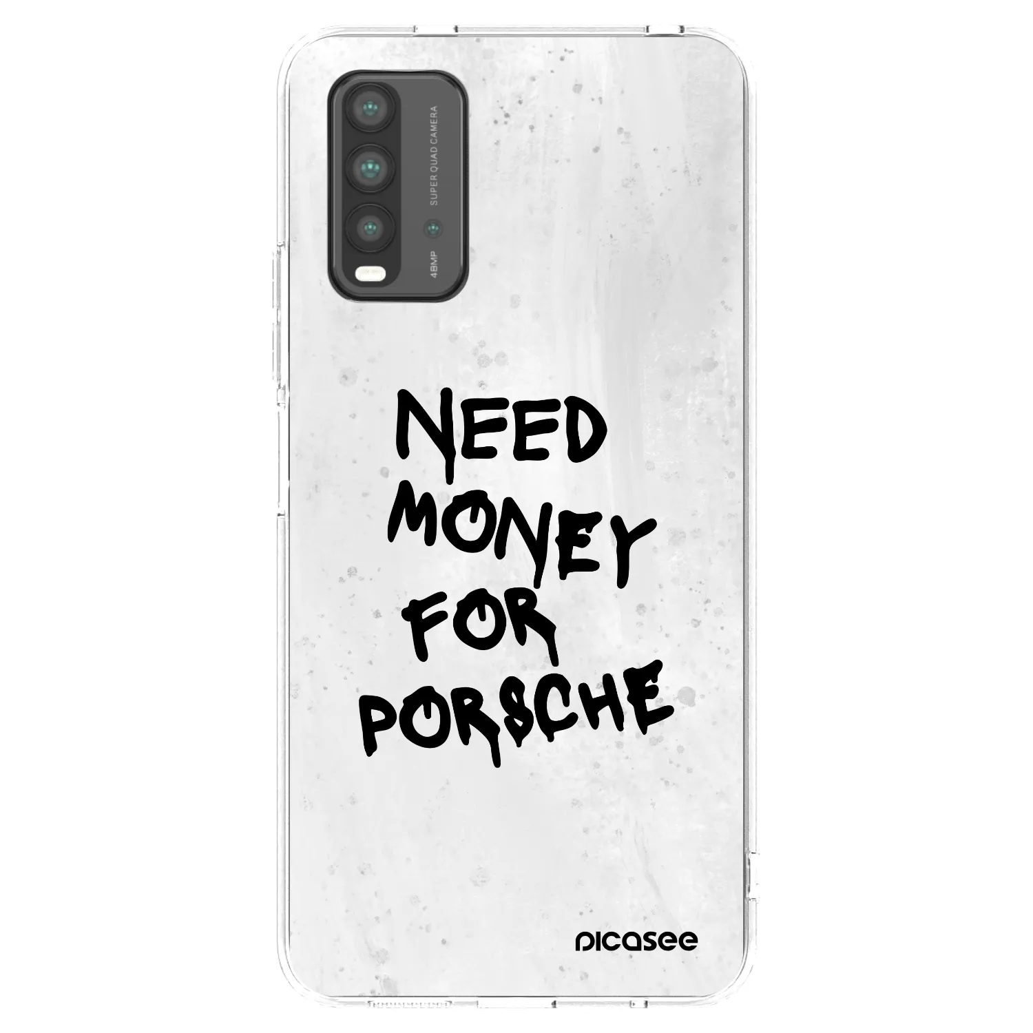 Picasee crna silikonska maskica za Xiaomi Redmi 9T - White Dollar