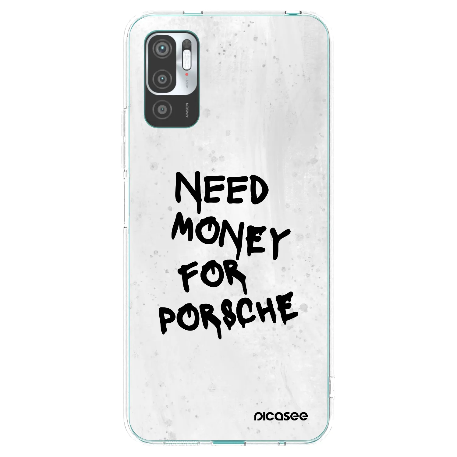 Picasee silikonska prozirna maskica za Xiaomi Redmi Note 10 5G - White Dollar
