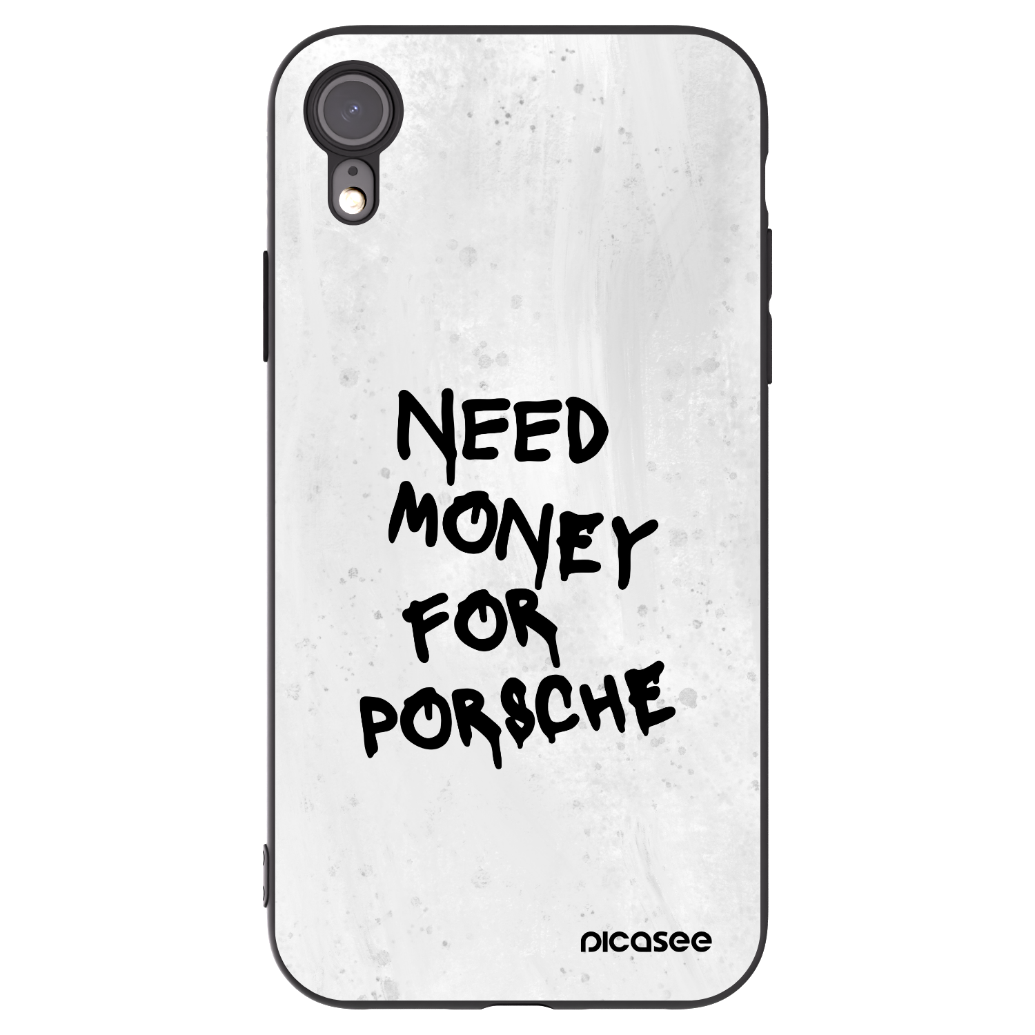 Picasee crna silikonska maskica za Apple iPhone XR - White Dollar