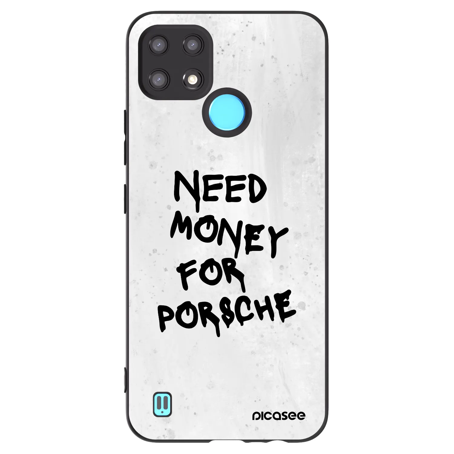 Picasee crna silikonska maskica za Realme C21 - White Dollar