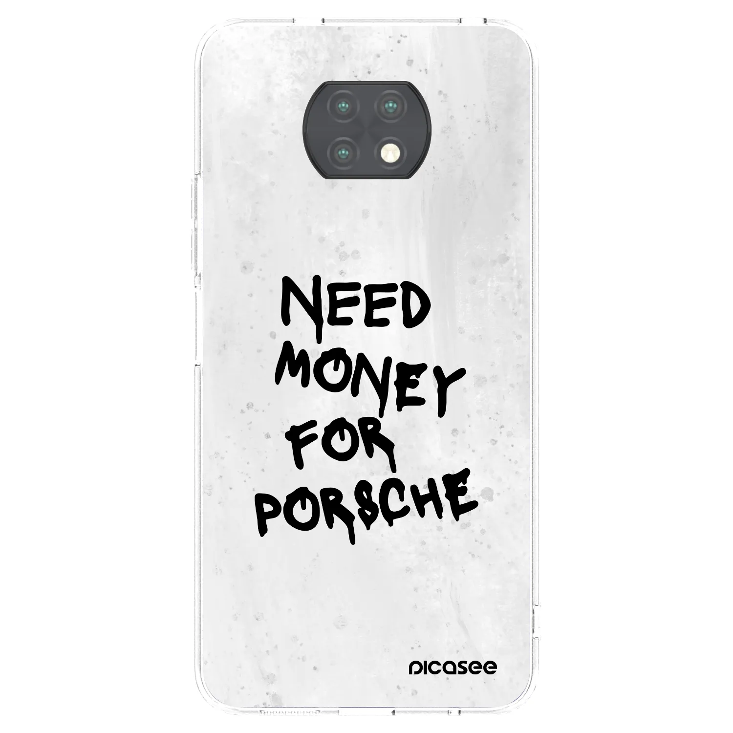 Picasee silikonska prozirna maskica za Xiaomi Redmi Note 9T - White Dollar