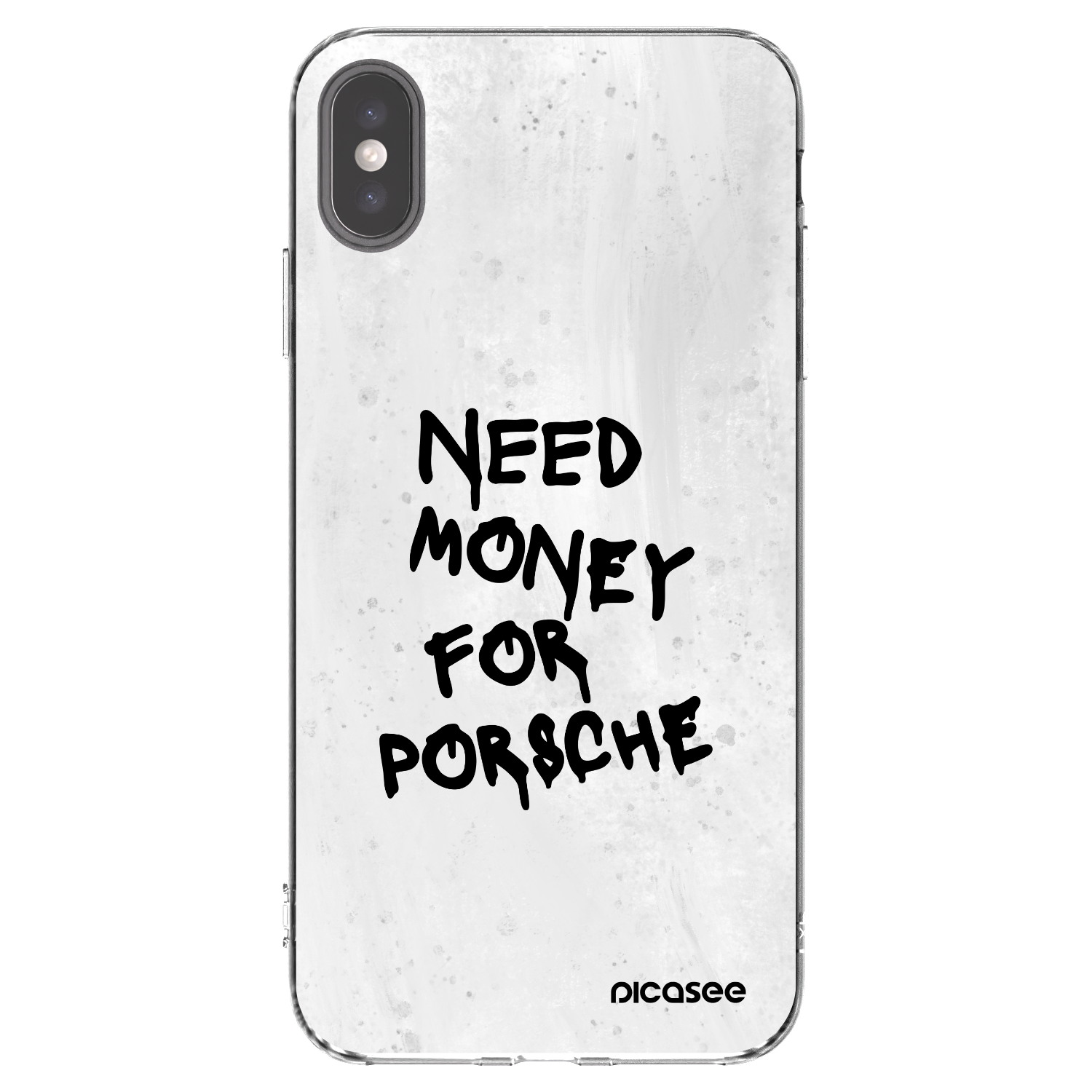 Picasee silikonska prozirna maskica za Apple iPhone XS Max - White Dollar