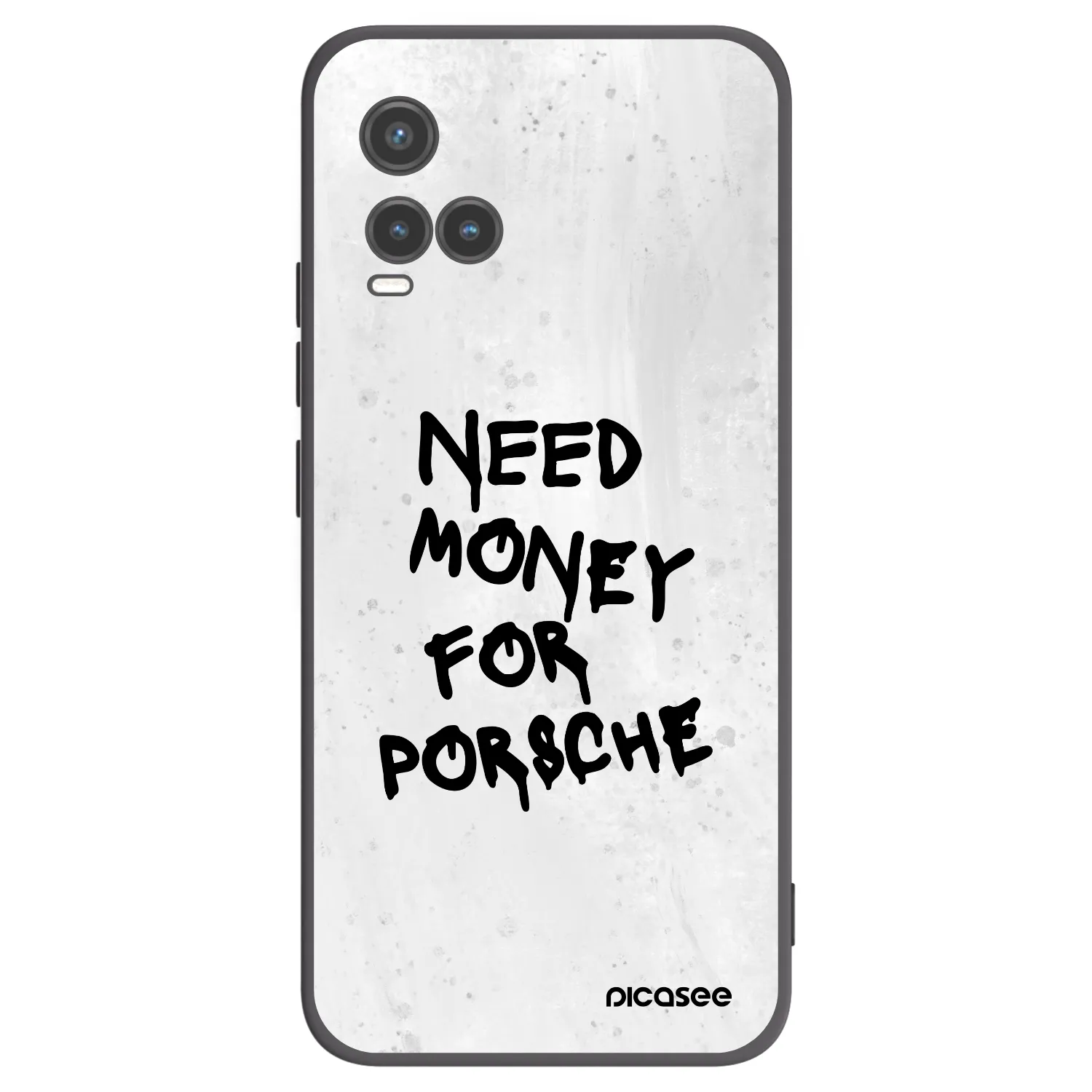 Picasee crna silikonska maskica za Vivo Y33s - White Dollar