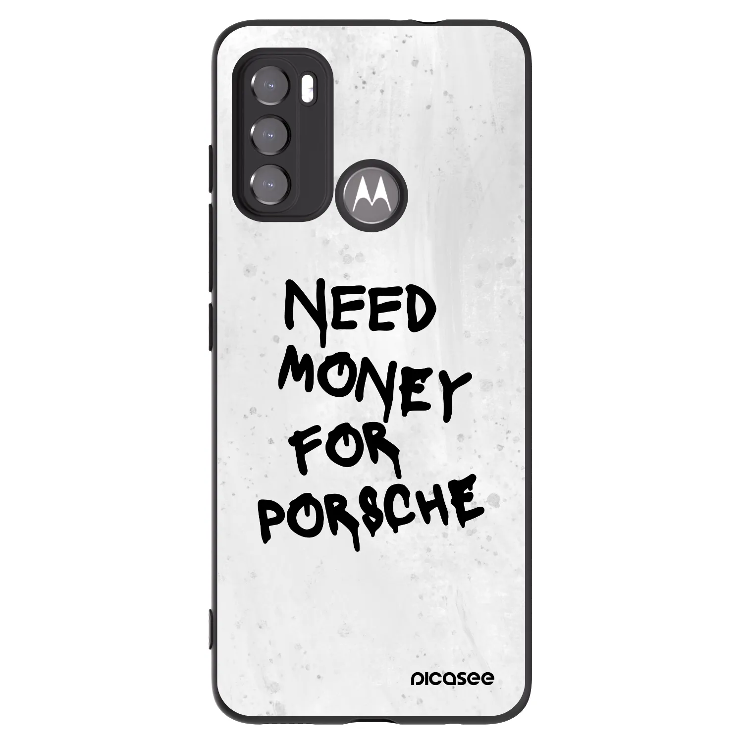 Picasee crna silikonska maskica za Motorola Moto G60 - White Dollar
