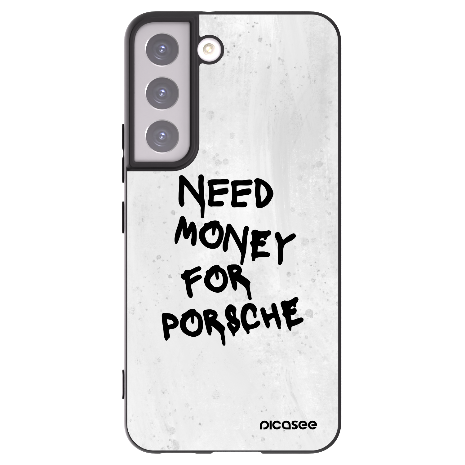 Picasee crna silikonska maskica za Samsung Galaxy S22 5G - White Dollar