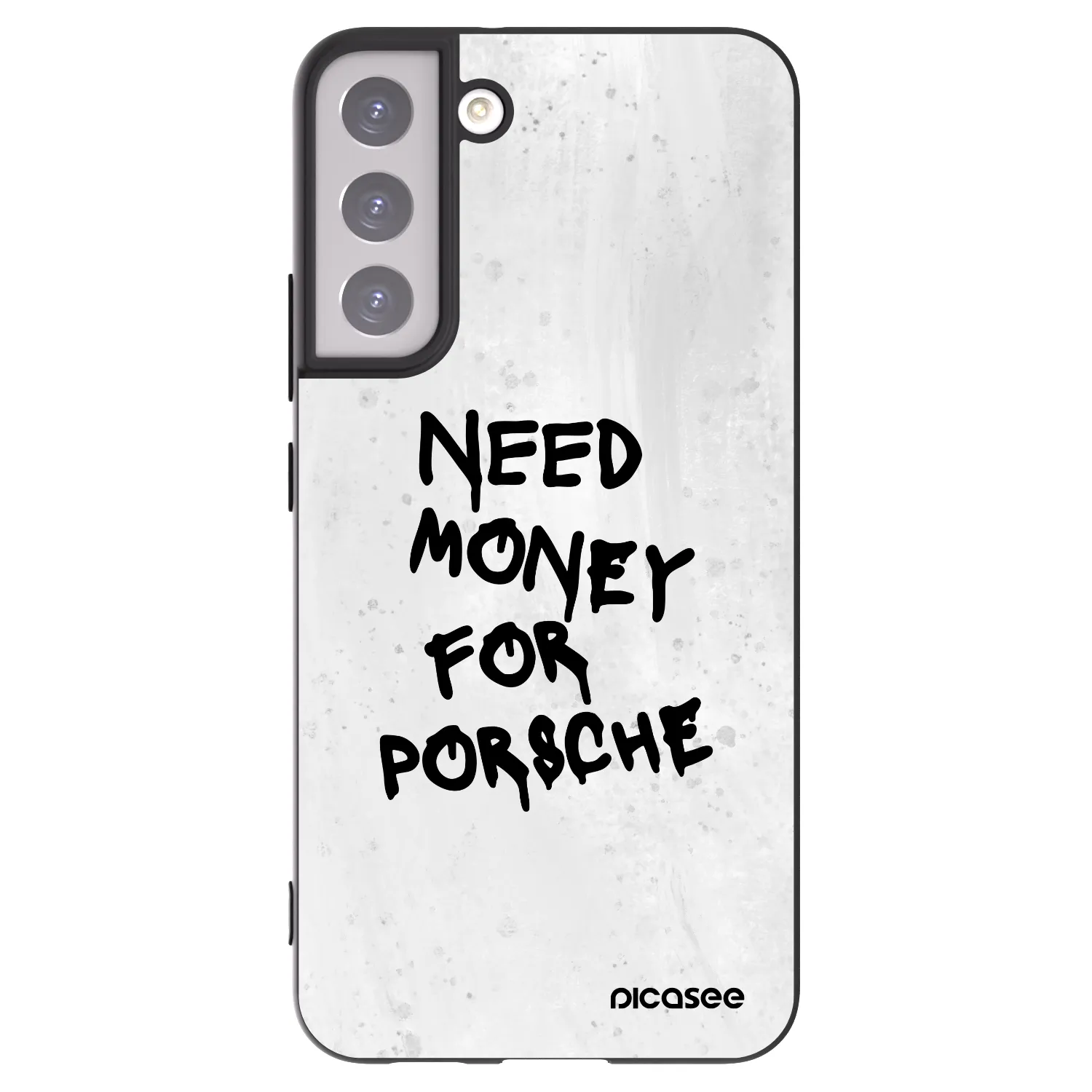 Picasee crna silikonska maskica za Samsung Galaxy S22+ 5G - White Dollar