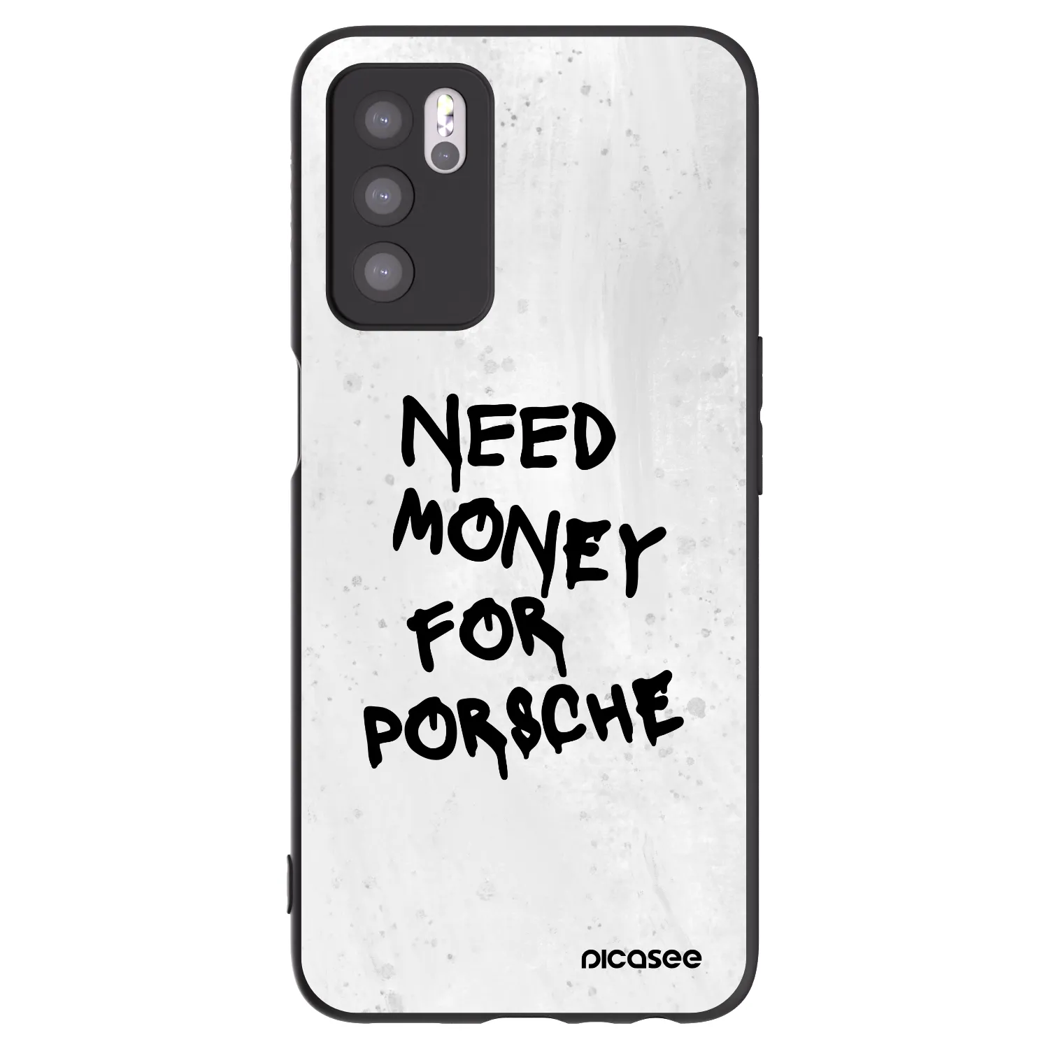 Picasee crna silikonska maskica za OPPO A16s - White Dollar