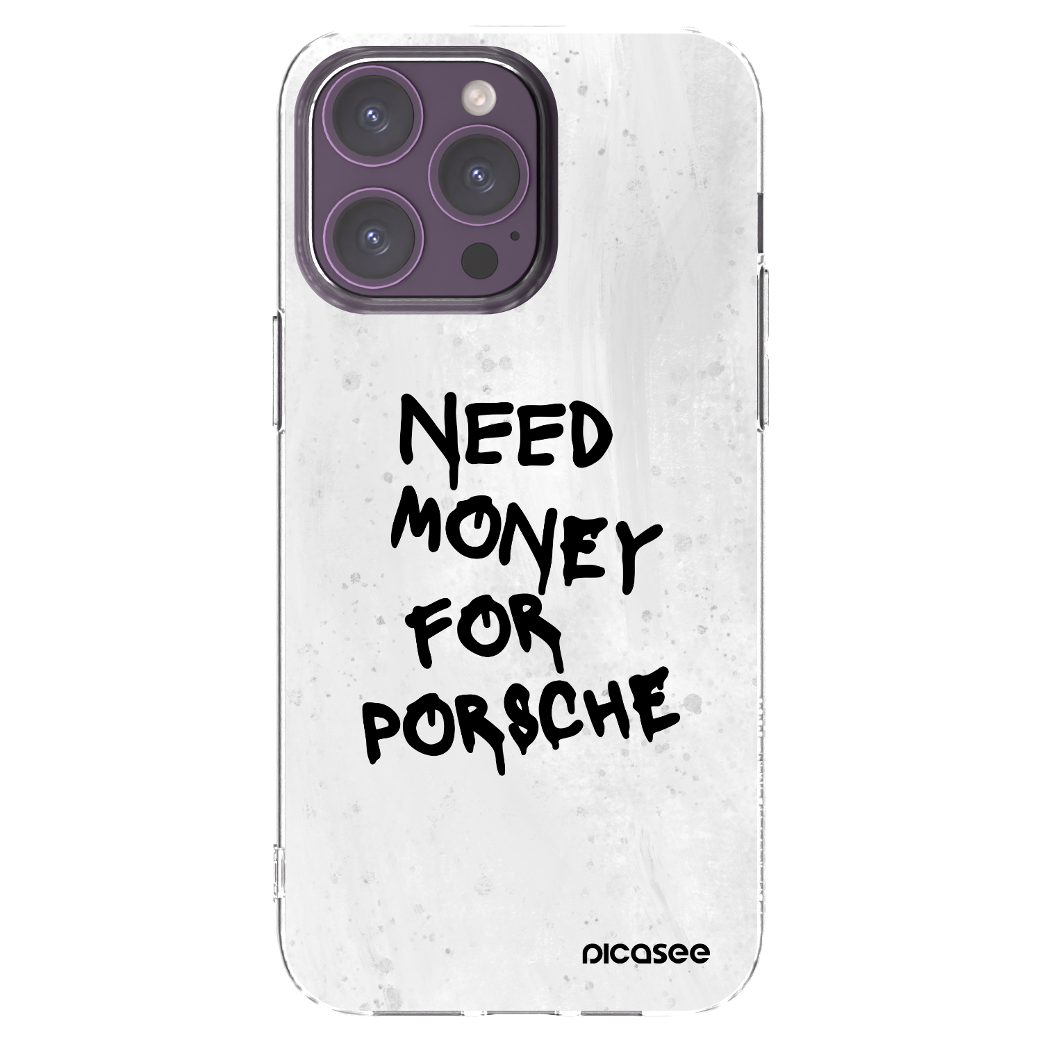Picasee silikonska prozirna maskica za Apple iPhone 14 Pro Max - White Dollar