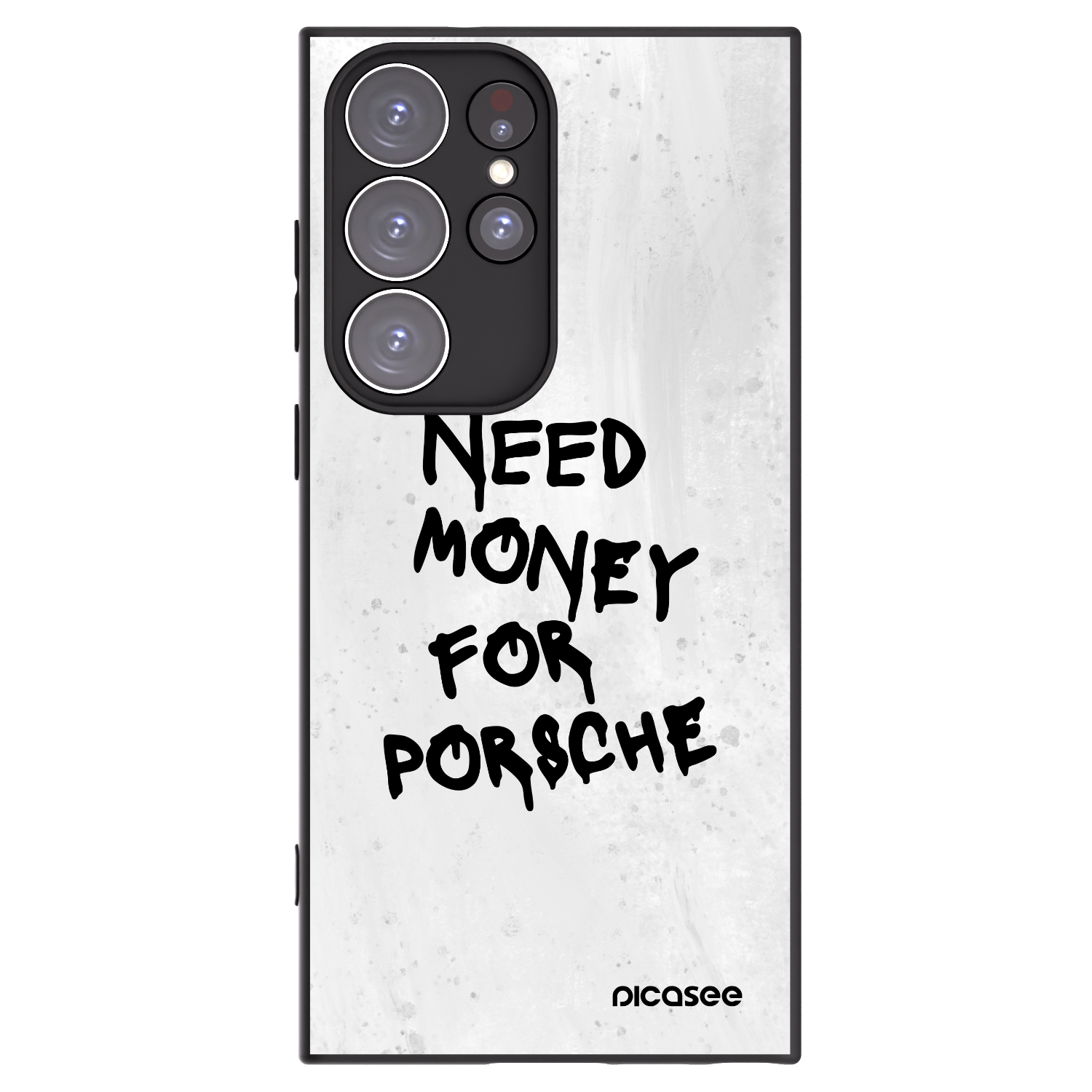 Picasee crna silikonska maskica za Samsung Galaxy S23 Ultra 5G - White Dollar