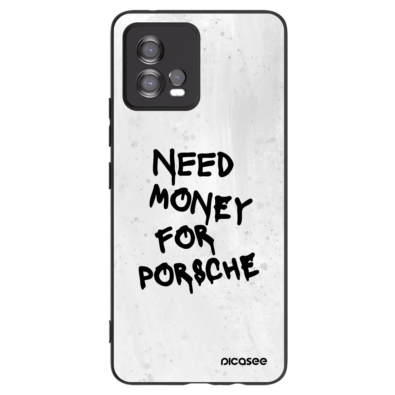 Picasee crna silikonska maskica za Motorola Moto G72 - White Dollar