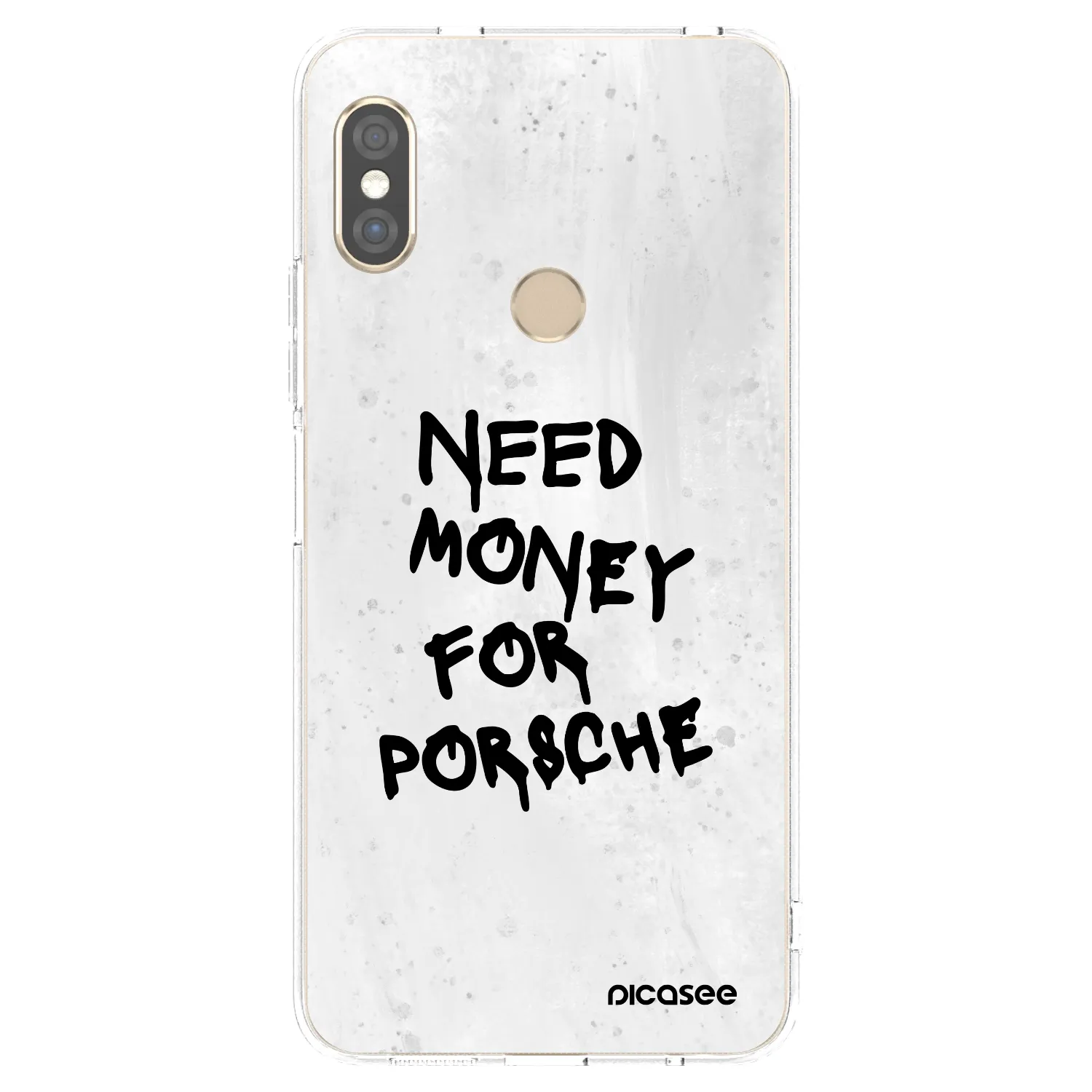 Picasee silikonska prozirna maskica za Xiaomi Redmi Note 5 Global - White Dollar